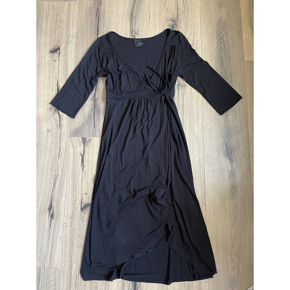 NEW FRESH PRODUCE Small Wrap Me Up Dress Black Short Sleeve ME Mary Ellen $89